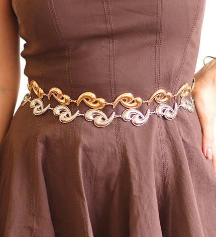 Alana Belt – Gold Chain with Paisley Design